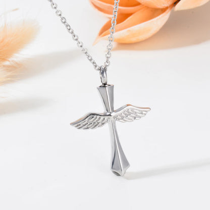 Wings of Love Cross Necklace